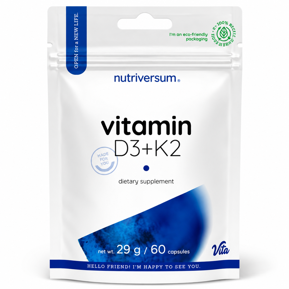 Vitamiin D3 + K2 - 60 kapslit